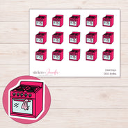 DDZ-8486 planner sticker sheet with enlarged sticker detail