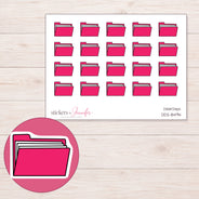 DDZ-8494 planner sticker sheet with enlarged sticker detail