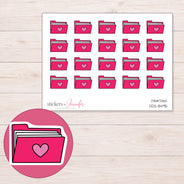 DDZ-8495 planner sticker sheet with enlarged sticker detail