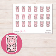 DDZ-8499 planner sticker sheet with enlarged sticker detail