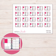 DDZ-8511 planner sticker sheet with enlarged sticker detail