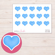 DDZ-8518 planner sticker sheet with enlarged sticker detail