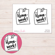 DDZ-8523 planner sticker sheet with enlarged sticker detail