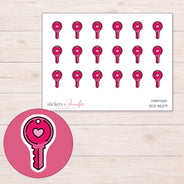DDZ-8529 planner sticker sheet with enlarged sticker detail