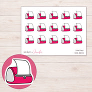 DDZ-8533 planner sticker sheet with enlarged sticker detail