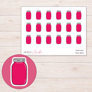 DDZ-8541 planner sticker sheet with enlarged sticker detail