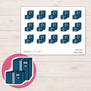 DDZ-8544 planner sticker sheet with enlarged sticker detail