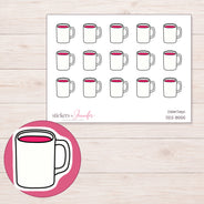 DDZ-8555 planner sticker sheet with enlarged sticker detail