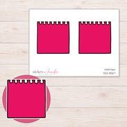 DDZ-8557 planner sticker sheet with enlarged sticker detail