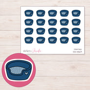 DDZ-8569 planner sticker sheet with enlarged sticker detail