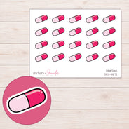 DDZ-8572 planner sticker sheet with enlarged sticker detail