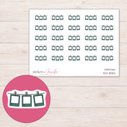 DDZ-8582 planner sticker sheet with enlarged sticker detail