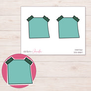 DDZ-8587 planner sticker sheet with enlarged sticker detail