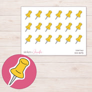 DDZ-8592 planner sticker sheet with enlarged sticker detail