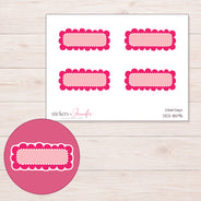 DDZ-8595 planner sticker sheet with enlarged sticker detail