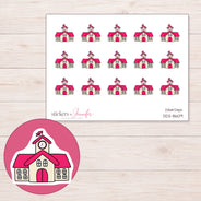 DDZ-8609 planner sticker sheet with enlarged sticker detail