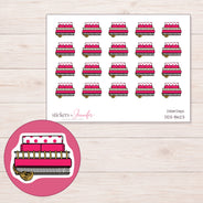 DDZ-8623 planner sticker sheet with enlarged sticker detail
