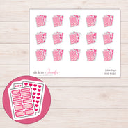 DDZ-8625 planner sticker sheet with enlarged sticker detail