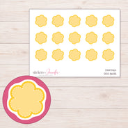 DDZ-8635 planner sticker sheet with enlarged sticker detail