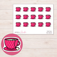 DDZ-8645 planner sticker sheet with enlarged sticker detail