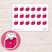 DDZ-8651 planner sticker sheet with enlarged sticker detail