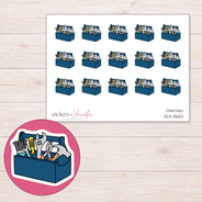 DDZ-8652 planner sticker sheet with enlarged sticker detail
