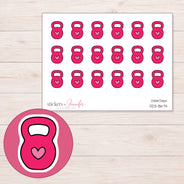 DDZ-8674 planner sticker sheet with enlarged sticker detail