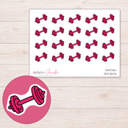 DDZ-8676 planner sticker sheet with enlarged sticker detail