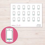 DDZ-8686 planner sticker sheet with enlarged sticker detail