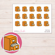 DDZ-8695 planner sticker sheet with enlarged sticker detail