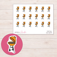 DDZ-8699 planner sticker sheet with enlarged sticker detail
