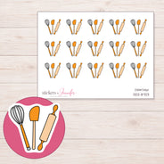 DDZ-8703 planner sticker sheet with enlarged sticker detail