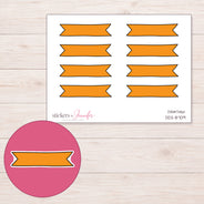 DDZ-8709 planner sticker sheet with enlarged sticker detail