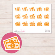 DDZ-8716 planner sticker sheet with enlarged sticker detail