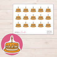 DDZ-8717 planner sticker sheet with enlarged sticker detail