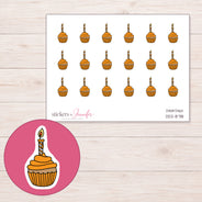 DDZ-8718 planner sticker sheet with enlarged sticker detail
