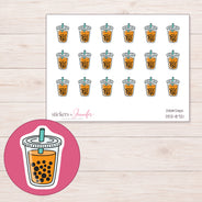 DDZ-8721 planner sticker sheet with enlarged sticker detail