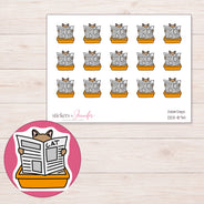 DDZ-8741 planner sticker sheet with enlarged sticker detail