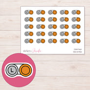 DDZ-8754 planner sticker sheet with enlarged sticker detail