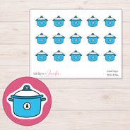 DDZ-8761 planner sticker sheet with enlarged sticker detail