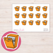 DDZ-8771 planner sticker sheet with enlarged sticker detail