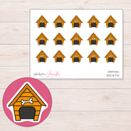 DDZ-8774 planner sticker sheet with enlarged sticker detail