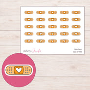 DDZ-8777 planner sticker sheet with enlarged sticker detail