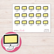 DDZ-8779 planner sticker sheet with enlarged sticker detail
