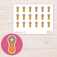 DDZ-8781 planner sticker sheet with enlarged sticker detail