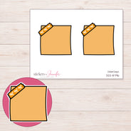 DDZ-8796 planner sticker sheet with enlarged sticker detail