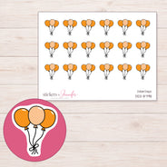 DDZ-8798 planner sticker sheet with enlarged sticker detail