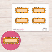 DDZ-8800 planner sticker sheet with enlarged sticker detail