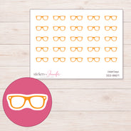 DDZ-8807 planner sticker sheet with enlarged sticker detail