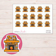 DDZ-8812 planner sticker sheet with enlarged sticker detail